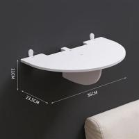 投影机仪支架路由器墙壁免打孔托架床头墙上挂架机顶盒置物架壁挂 半圆投影仪置物架 1层