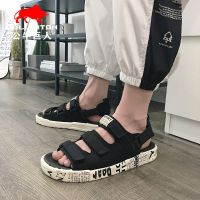 公牛巨人夏季凉鞋男士潮流学生两用凉拖鞋防滑防臭外穿休闲沙滩鞋 903米色 39