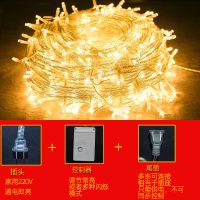 LED满天星节日圣诞树灯挂灯彩灯户外防水装饰灯店铺商场婚庆串灯 暖白 插电常亮款5米20灯