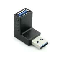 USB公对母转接头 USB直角90度弯头转接头 USB拐角转向头 上下左右 USB公对母[上弯头]