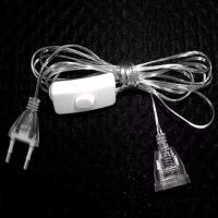 led彩灯闪灯串灯装饰灯3米延长线插头 3米延长线带开关[圆插]