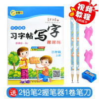 小学生三年级上册下册字帖钢笔练字部编人教版课本同步正楷临摹本 三年级上册[送2笔2握1卷笔刀]