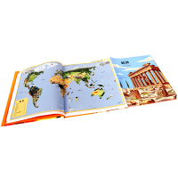 看地图游世界名胜 乐乐趣童书3-6岁拉鲁斯经典人文百科法国艺术气息手绘画风绘本学前教育读物宝宝专用童书绘本儿童读物学前幼