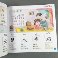 宝宝学前识字800个 3-4-5-6岁儿童读儿歌唐诗识字书学龄前儿童认字书带笔顺部首组词全脑记忆有图认字早教书幼儿启蒙阅