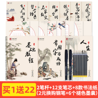 成人行书行楷书凹槽练字帖初中大学生钢笔硬笔速成反复使用神器临摹字帖初学者男女生漂亮字体成年书法练字板 字帖大套装(赠22
