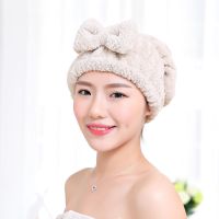 韩国可爱干发帽洗头发的包头巾速干浴帽干发帽女超强吸水速干加厚 菠萝帽 卡其色