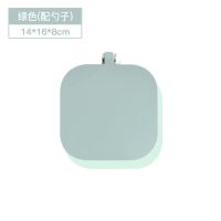 调料盒四格一体调味品糖罐盐罐收纳盒套装组合装厨房用品家用大全 绿色带盖配4勺