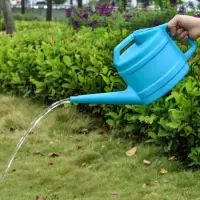 加厚洒水壶塑料大浇花壶浇水壶家用长嘴园艺喷壶淋花壶小花洒 2.5升没有喷头没有盖子随机颜色