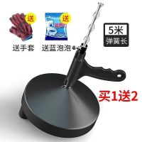 马桶疏通器下水道万能神器厕所管道堵塞清理神器通家用蹲厕蹲坑式 新款黑色5米+手套+ 蓝泡泡