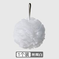 富德隆 丝绸白特大号高档不散超柔软浴花球成人小孩搓洗澡沐浴花 1个装[丝绸白]