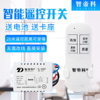 一拖三灯具遥控器无线智能家居220V二路数码分段开关三路遥控开关 一拖一[一路][7号电池款]
