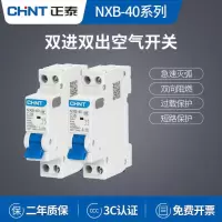 正泰双线空气开关nxb-40a单片2极断路器1p十n空开双进双出家用32a 1P+N 6A