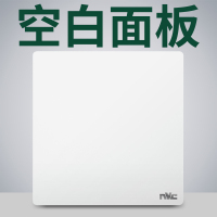 雷士开关插座面板多孔五孔插座USB带开关家用暗装16A插座白色E5 空白面板