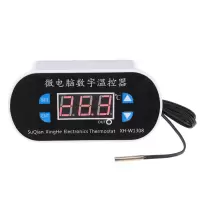 XH-W1308数字温度控制器 可调智能数显控温器 孵化温控开关带外壳 DC12V(红光带外壳)
