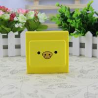 卡通防尘硅胶开关保护套儿童插座防触电安全电源套86型插座防漏电 黄色小鸡 8.7*2CM厚