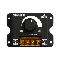 天星光遥控调光控制器灯带模组灯条灯箱招牌12-24V 360瓦高功率 手动调光器-30A