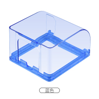自粘加高防水盒86型粘贴式漏电插防溅盒智能马桶电源插座保护罩盖 天蓝色