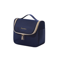 化妆包2021新款超火便携女旅行大容量随身防水洗漱包品收纳包盒袋 藏青-大容量化妆包：23*10*19cm