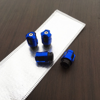 汽车轮胎气门嘴帽 铝合金气门芯盖胎 电动车摩托车自行车气门嘴盖 深蓝色款(4个装)