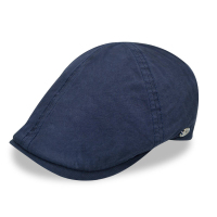 新款百搭帽子男冬青年前进帽秋季女复古贝雷帽英伦画家帽时尚刺绣 藏青色(小圆标) 可调节