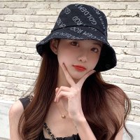 牛仔渔夫帽女潮牌帽子显脸小水桶遮阳盆帽男ins韩版复古百搭防晒 GO黑色 均码可调节