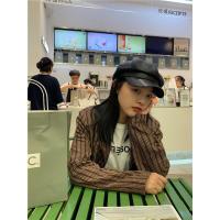 丁走走/升级版皮质八角帽女英伦时尚贝雷帽子秋冬百搭复古画家帽 黑色 M(56-58cm)