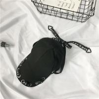 韩版夏天街头潮人嘻哈帽女生帽子帅气百搭鸭舌帽飘带男棒球帽 黑色 可调节