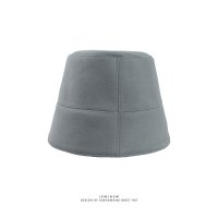 日本小众设计师款黑色复古水桶帽盆帽时尚街头男女棉麻渔夫帽子潮 新色 灰色 均码(55-59)升级版