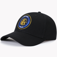 切尔西皇马国际米兰欧冠尤文图斯足球纪念帽子梅西C罗内马尔同款 国米黑色 可调节