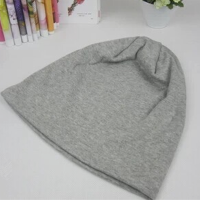 帽子男春秋潮牌堆堆套头帽包头帽空调睡帽夏季女头巾月子帽化疗帽 光板-浅灰色 均码（可调节）