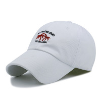 帽子男韩版鸭舌帽男士出游帽子夏季时尚潮涂鸦棒球帽女防晒遮阳帽 椰子树-白色-日字扣 可调节适合56-59cm头围