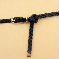 女士细腰带编织装饰时尚百搭ins风配连衣裙子毛衣大衣收腰小皮带 0160款黑色