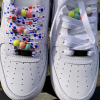 沐沐适配JOYRIDE RUN FK颗粒鞋带跑步鞋鞋带空军一号鞋带aj鞋带潮 鸳鸯款120cm(送小珠20,大珠4) 均