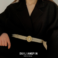 汉服连衣裙腰封装饰腰带女ins风配裙子珍珠腰链皮带简约百搭夏季 珍珠奶白