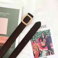 腰带女 真皮宽复古牛仔裤简约百搭裤带配西装大衣装饰ins风皮带 咖色(回字扣) 95cm