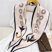 韩国小领巾丝巾女百搭春秋季百搭丝巾发带薄款装饰法式复古小披肩 鸽子圈圈