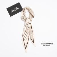 小丝巾长条春秋百搭包包绑头发的丝巾飘带洋气发带领巾时尚围巾女 米色 气质Jue佳