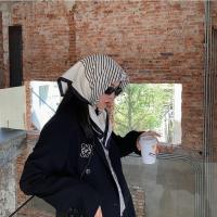 Greenhouses韩版简约气质小方巾春秋新款韩国ins小丝巾职业小领巾 米色