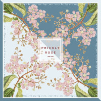 「知雾原创」重瓣樱花~春季丝巾小方巾女百搭小领巾手腕巾发带 重瓣樱花