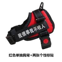 狗狗牵引绳狗背心式遛狗绳柯基法斗柴犬中小型犬狗绳子狗链子用品 红色胸背+4个字帖(没有绳子) S码适用12-20斤