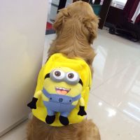 狗狗书包金毛边牧哈士奇萨摩耶大狗外出自背包中大型犬宠物遛狗包 升级版黄色大笑 L (建议32-72斤左右)