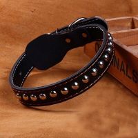 狗狗牵引绳中大型犬遛狗绳阿拉斯加金毛拉布拉多二哈项圈牛皮狗绳 黑(单项圈) M (建议体重30-50斤)