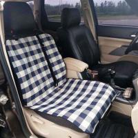 宠物汽车坐垫狗狗车载垫金毛泰迪前排安全座椅套双层防脏防抓车垫 方格拼色