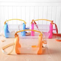 鹦鹉外出迷你包小鹦鹉外出手提包虎皮牡丹玄风仓鼠松鼠宠物外出包 粉色(赠小食盒+水壶+背带) 不带磨砂站棍