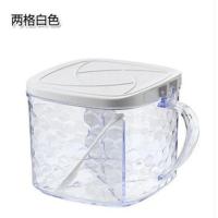 调味盒盐罐套装调味罐 厨房调味料佐料调料盒罐多功能分格调料瓶 白色 调味盒 2格