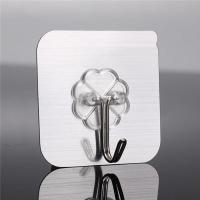 粘钩超强宿舍挂钩粉刷墙壁强力粘胶黏贴白灰水泥墙魔力粘墙免打孔 拉丝银帖片8个装