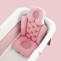 成人泡澡浴垫折叠浴桶靠垫家用大人浴缸坐垫浴盆可坐靠背坐靠垫 连体靠垫(粉色)