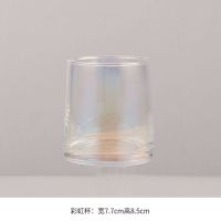 ins风套男女情侣简约创意家用玻璃洗漱杯子装置物架免打孔壁挂式 彩虹玻璃杯