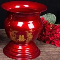 盂新娘陪嫁高脚搪瓷痰盂罐儿童成人坐便器尿盆子孙桶尿桶 加厚龙凤不带盖