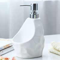 简约创意浴室洁具陶瓷乳液瓶沐浴露瓶洗手液瓶洗洁精瓶白绿色 白色
